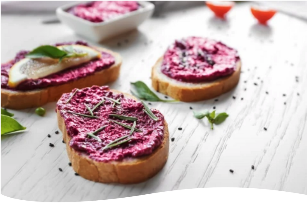 Beetroot Spiced Feta toppers